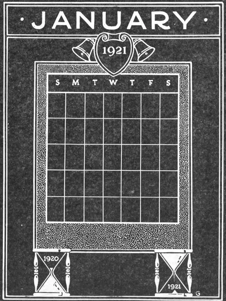 Calendario sobre una mesa